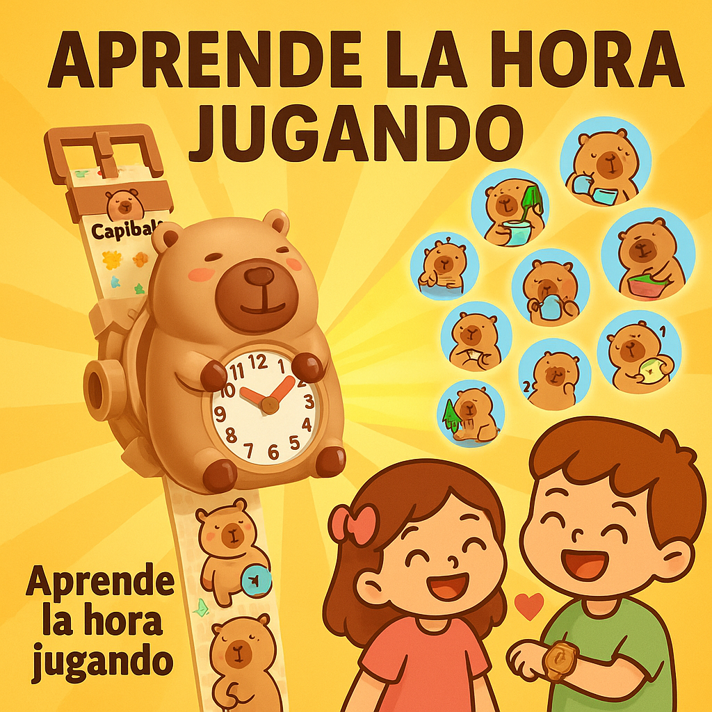 2 Relojes Proyector Capibara Niños