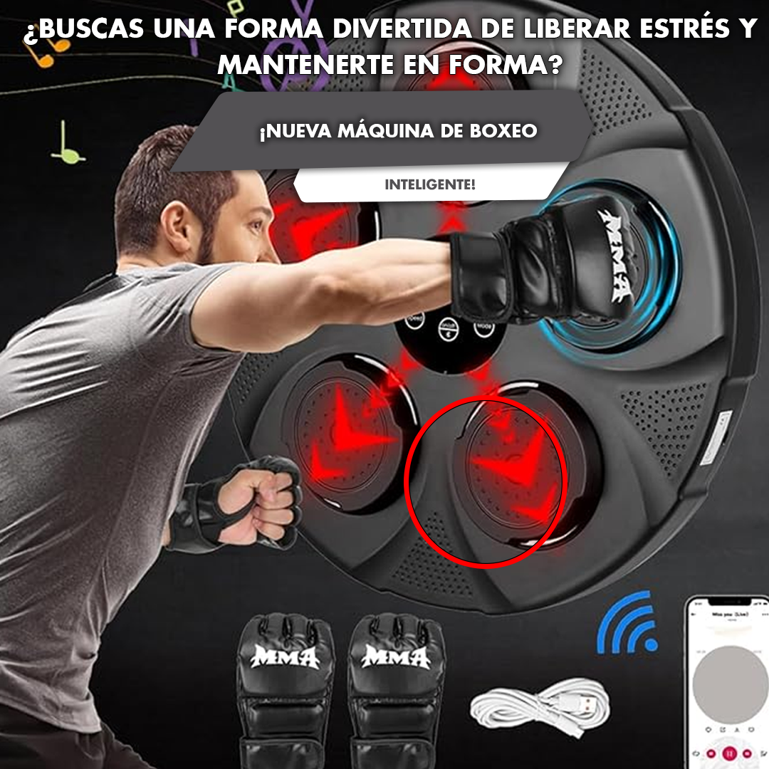 Máquina Boxeo Musical Guantes Bluetooth